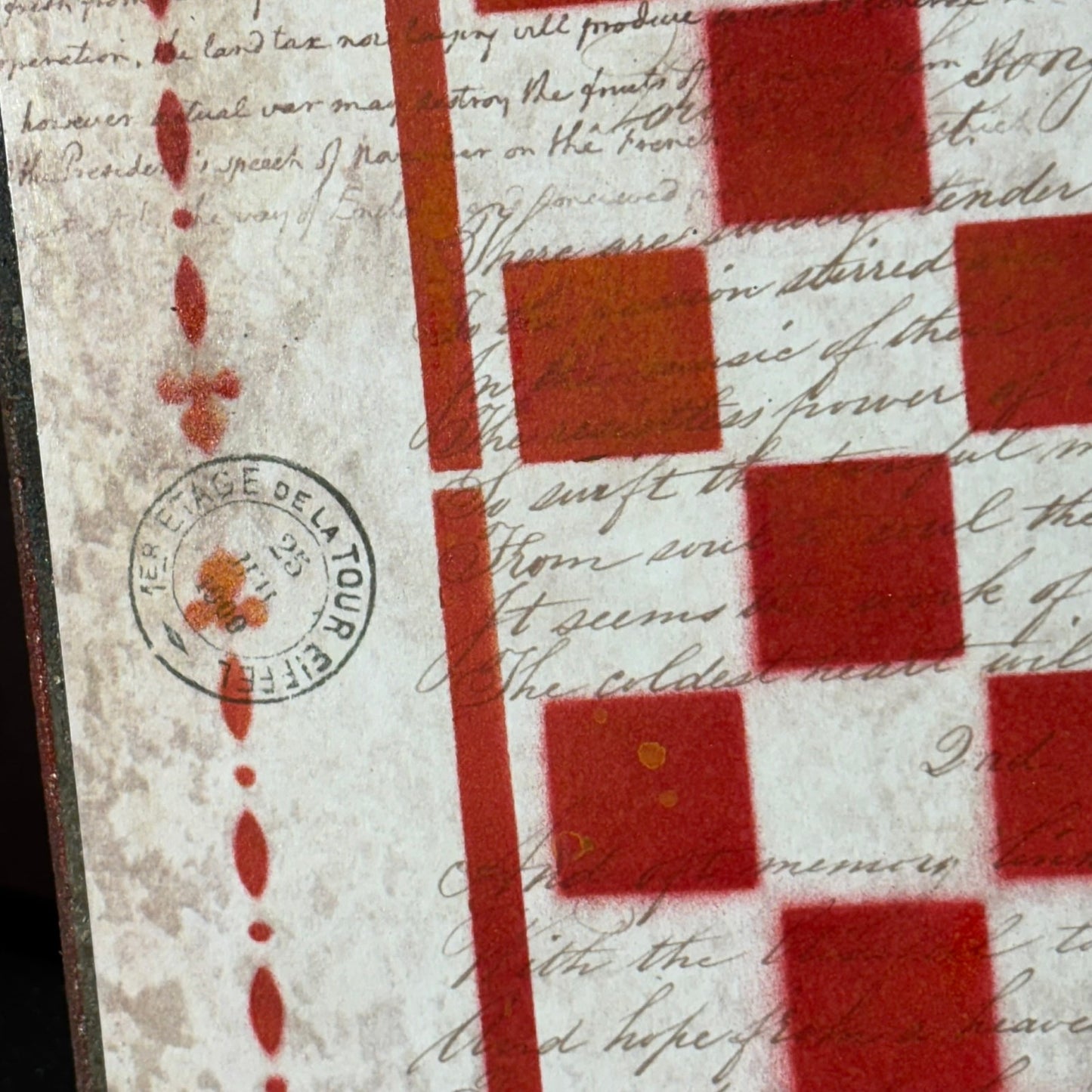 Classical Red - Scrapbook Chess Board