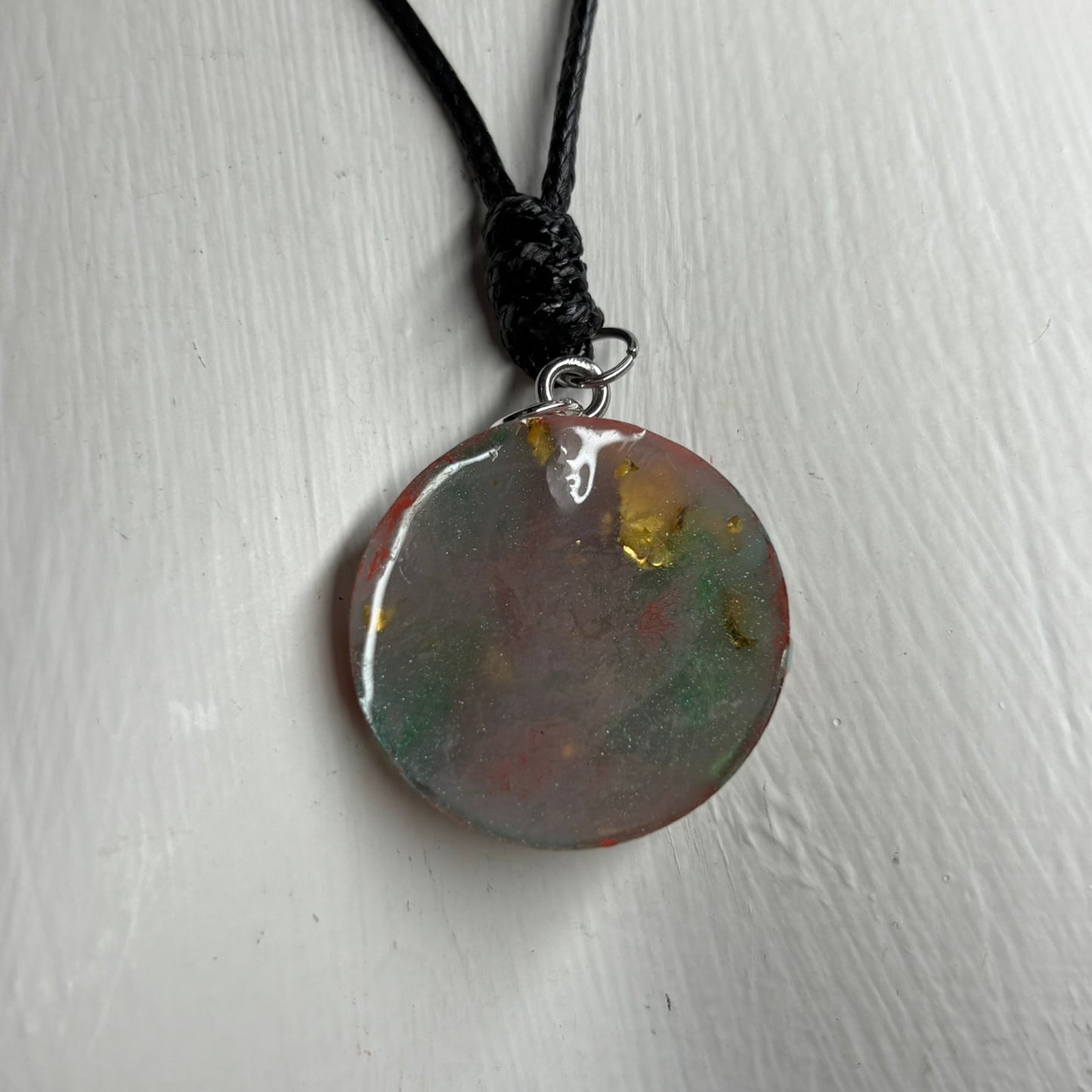 Mushed Gray Pawn - Handmade Resin Chess Necklace