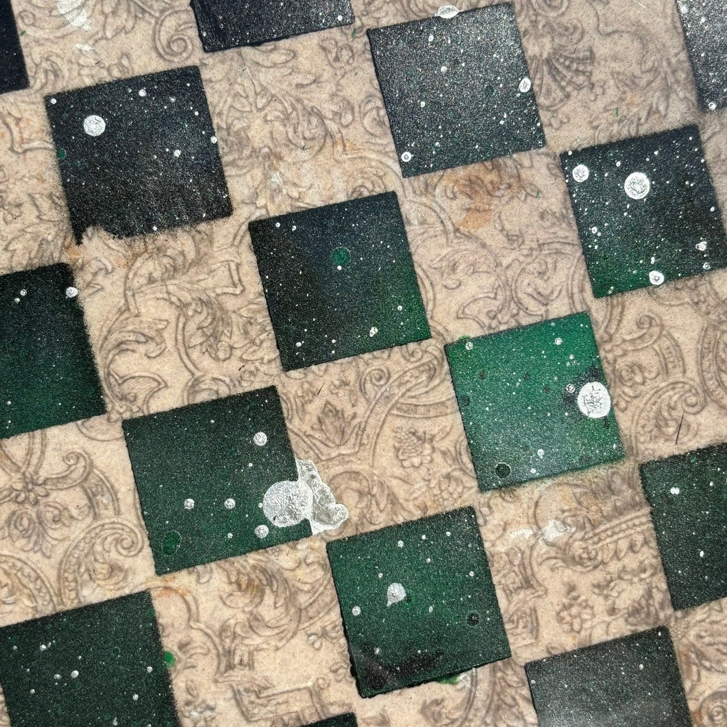 Vintage Green - Resin Coated Chess Board