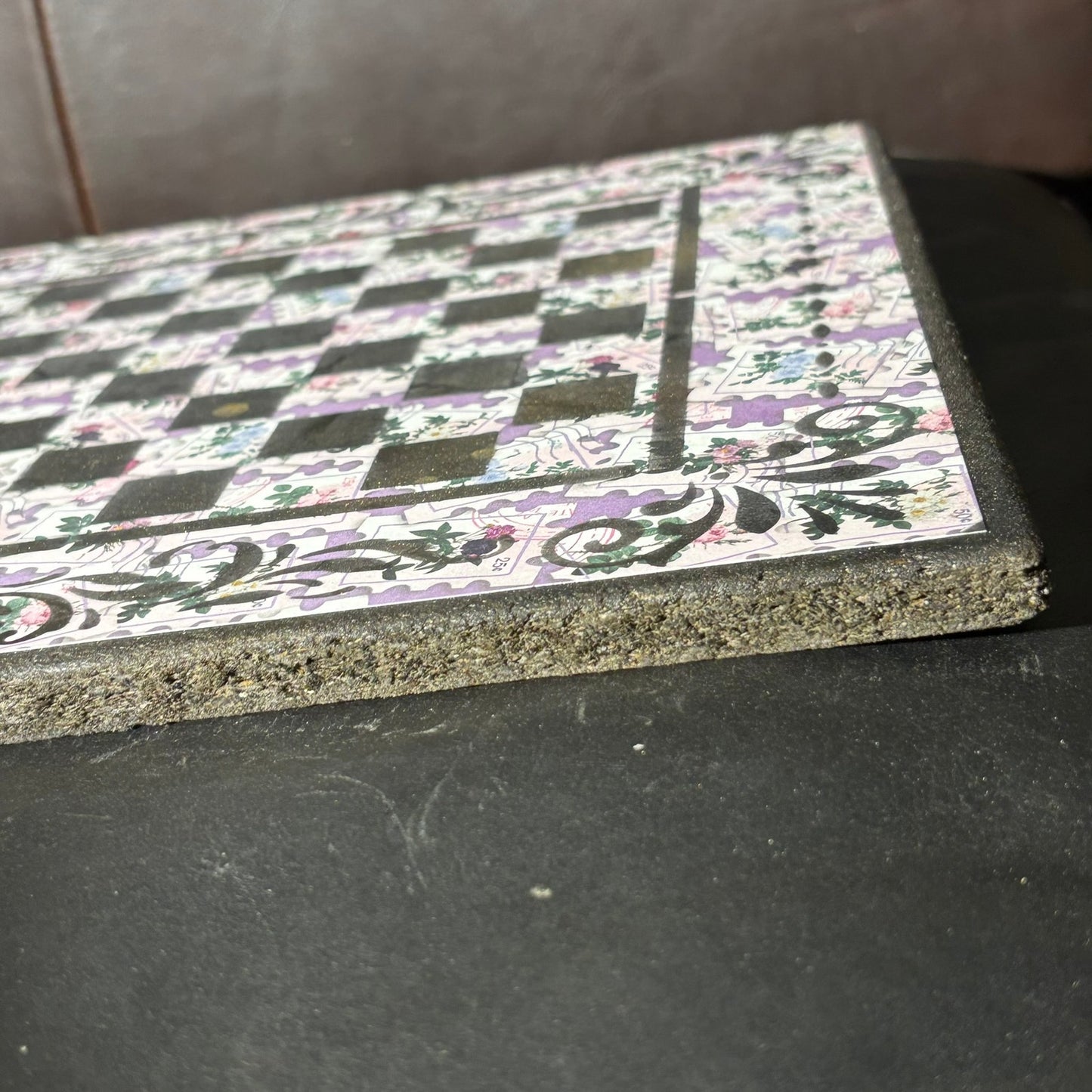 Purple Puzzle - Scrapbook Chess Board