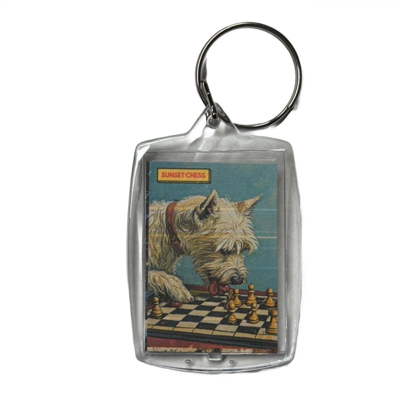 Little Dog - Chess  Photo Keychain
