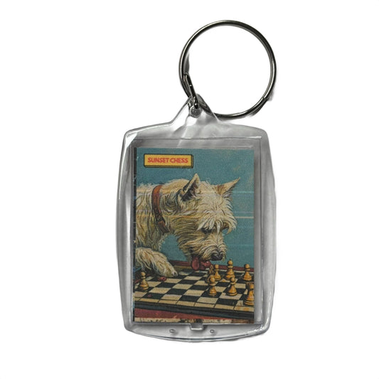 Little Dog - Chess  Photo Keychain