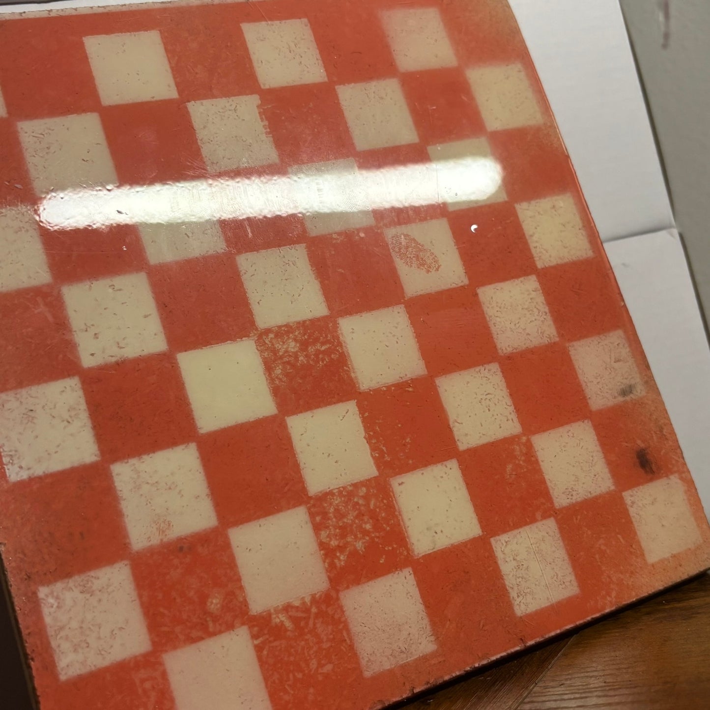 Orange Cream - Resin Coated Chess Board