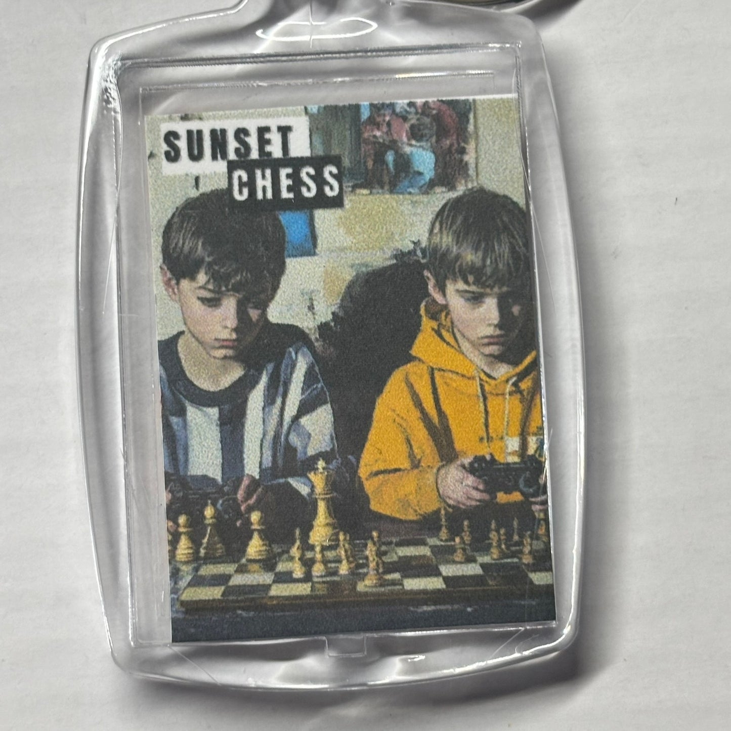 Brotherly Love - Chess  Photo Keychain
