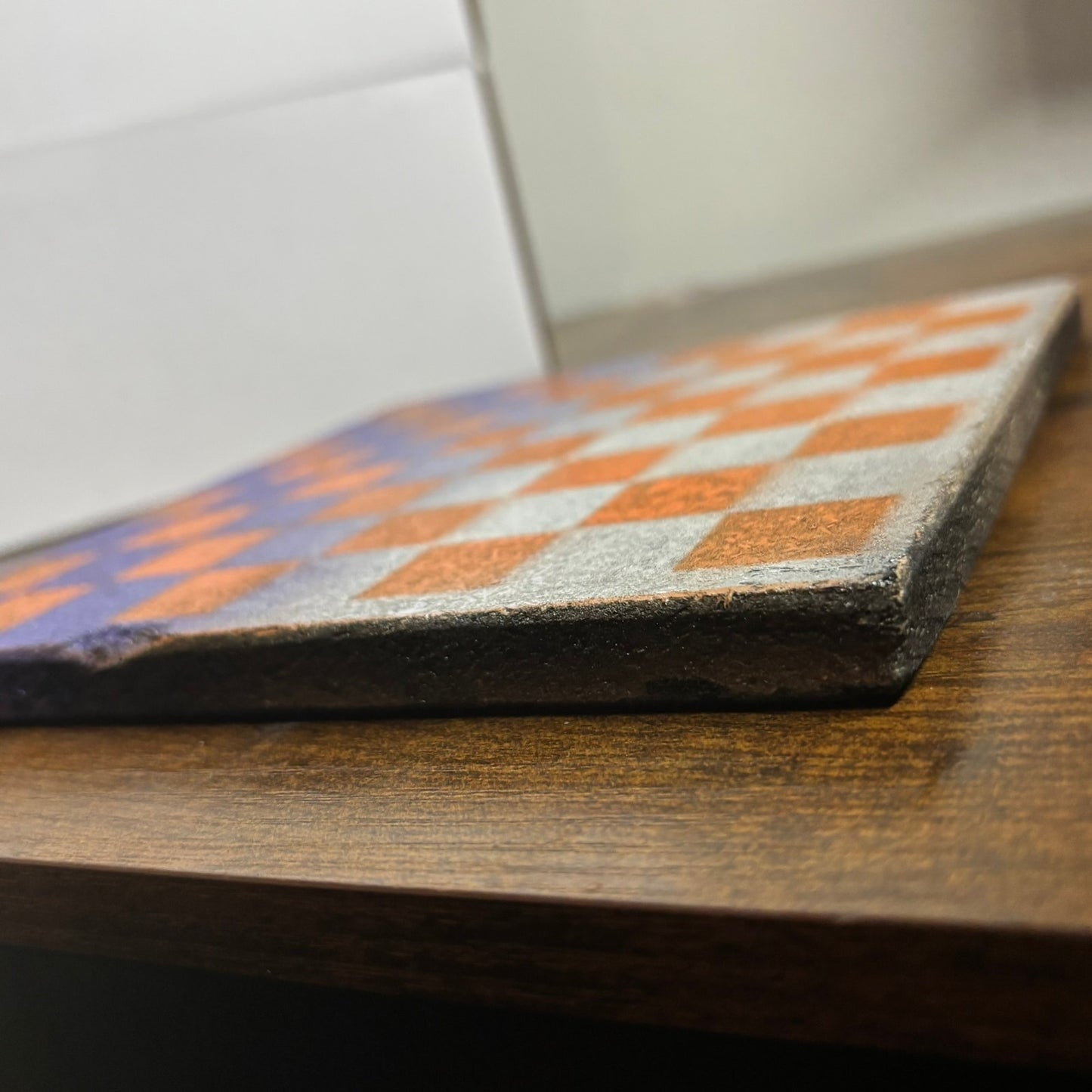Orange & Purple Fade - Painted Double Sided Chess Board