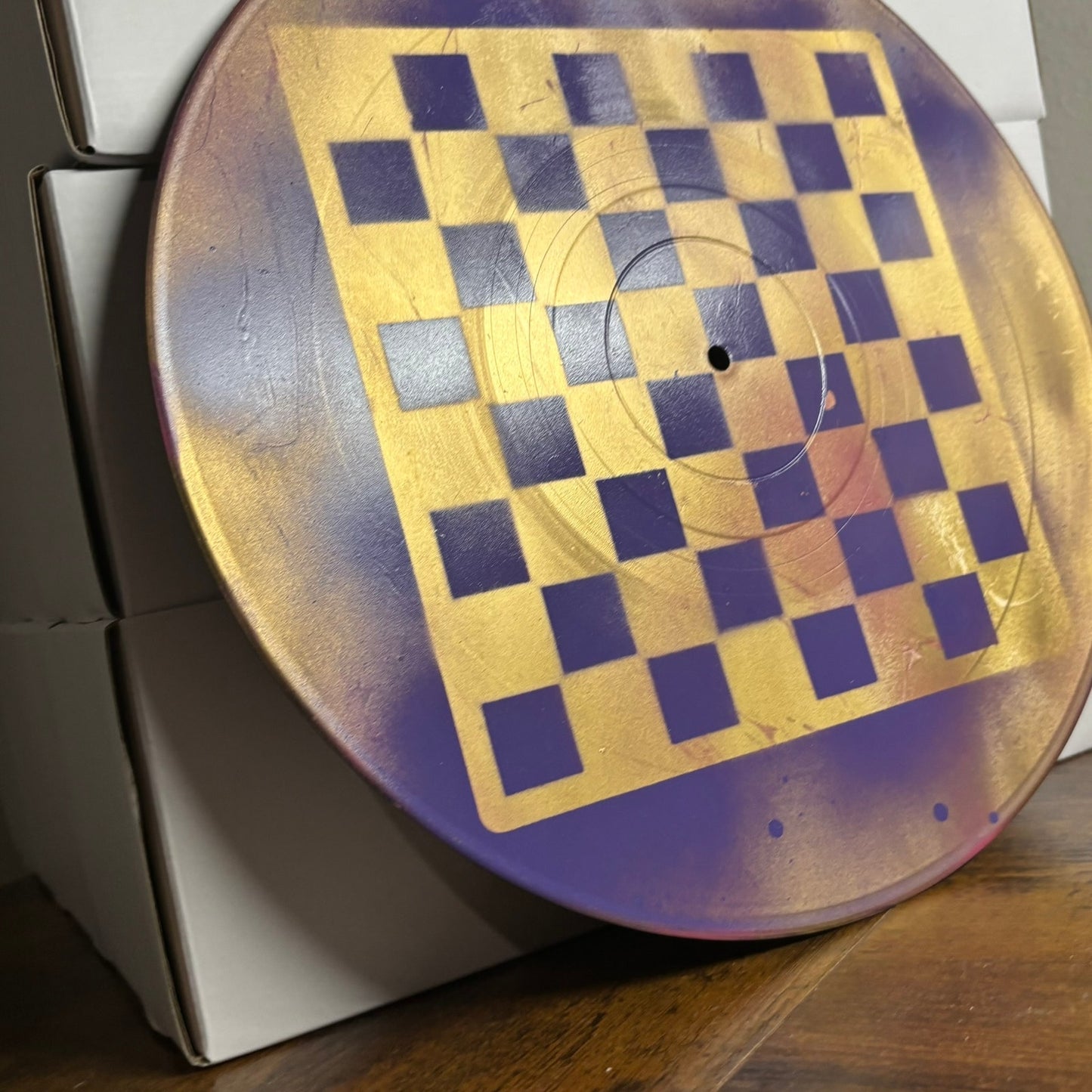 Purple & Gold - Vinyl Chess Board