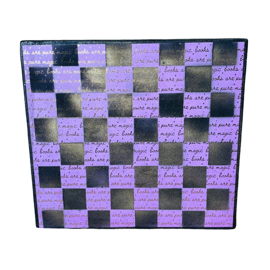Purple Glimmer - Scrapbook Chess Board