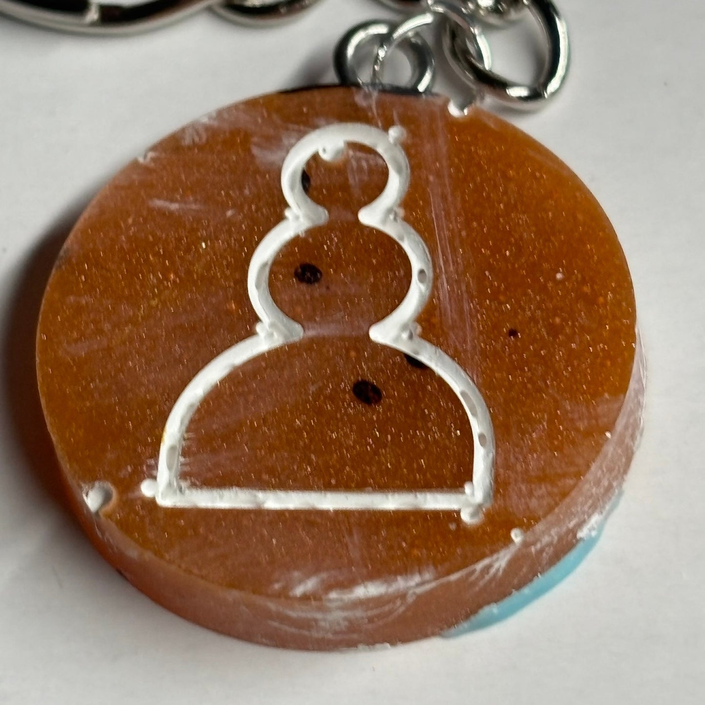 Simple Orange Pawn - Handmade Resin Keychain
