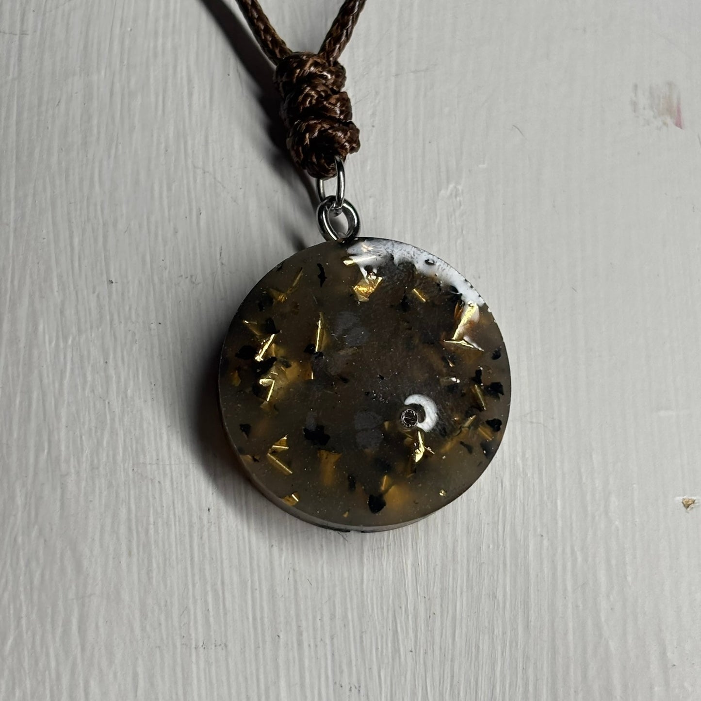 Silver Cave King - Handmade Resin Chess Necklace