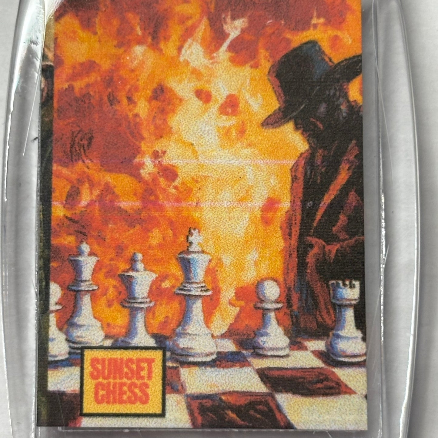 Fire Cowboy - Chess  Photo Keychain