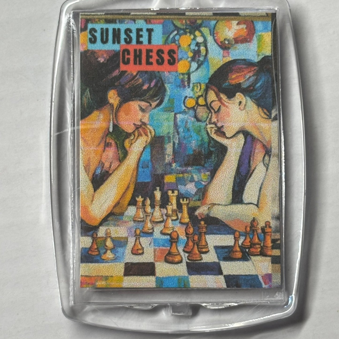 Beauties Play - Chess  Photo Keychain