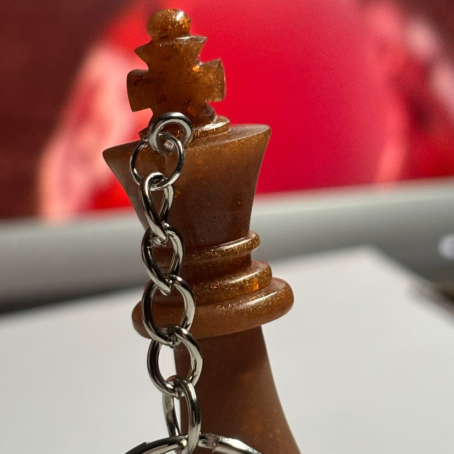 Brown Royal King - Handmade Resin Keychain