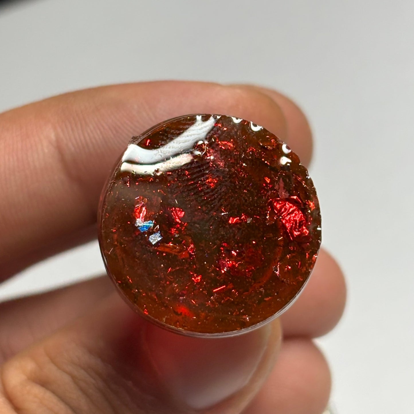 Red Crystal Bishop - Handmade Resin Keychain