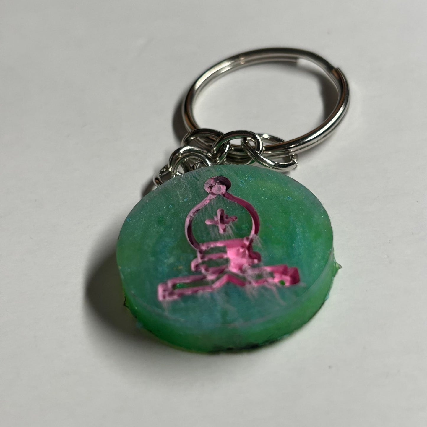 Retro Pink - Handmade Resin Keychain