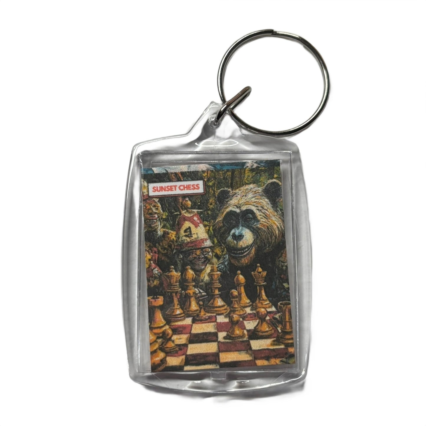 Nature Friends - Chess  Photo Keychain