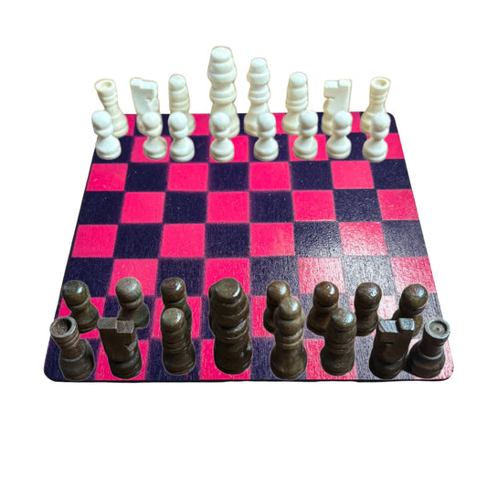Dark Purple Pink - Mini Chess Set