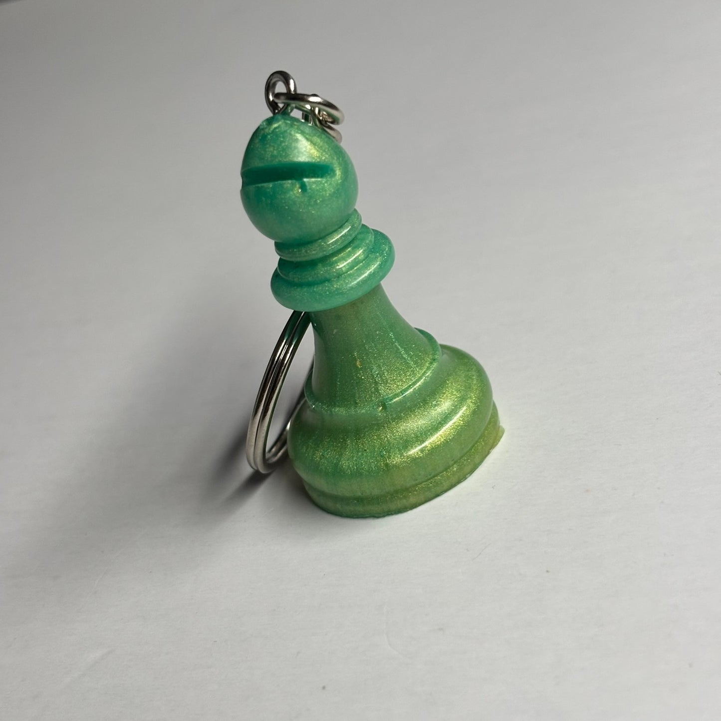Smoosh Green Bishop - Handmade Resin Keychain