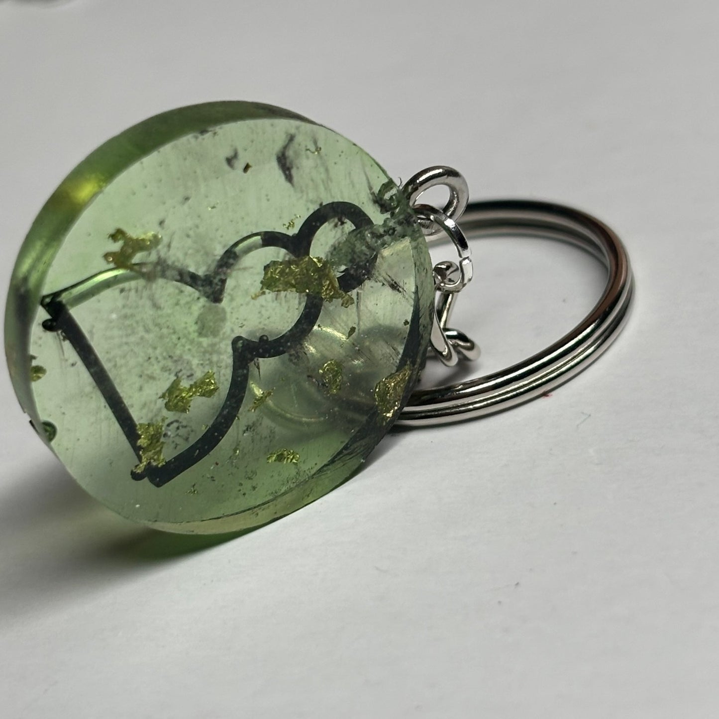 Transparent Green Pawn - Handmade Resin Keychain
