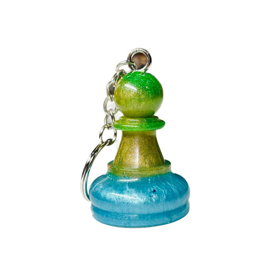 Colorful Pawn - Handmade Resin Keychain - Large Edition