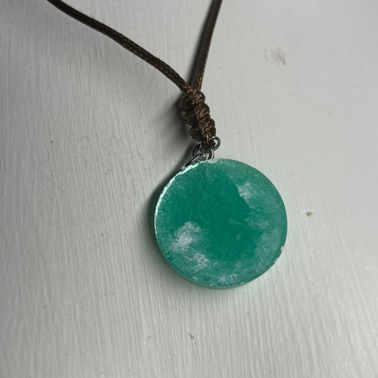 Vibrant Green Pawn - Handmade Resin Chess Necklace