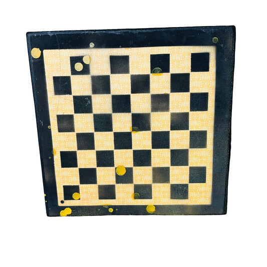 Tattered Yellow - Scrapbook Chess Board