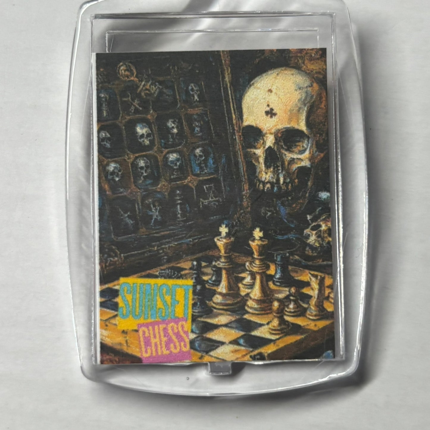 Vintage Skull - Chess  Photo Keychain