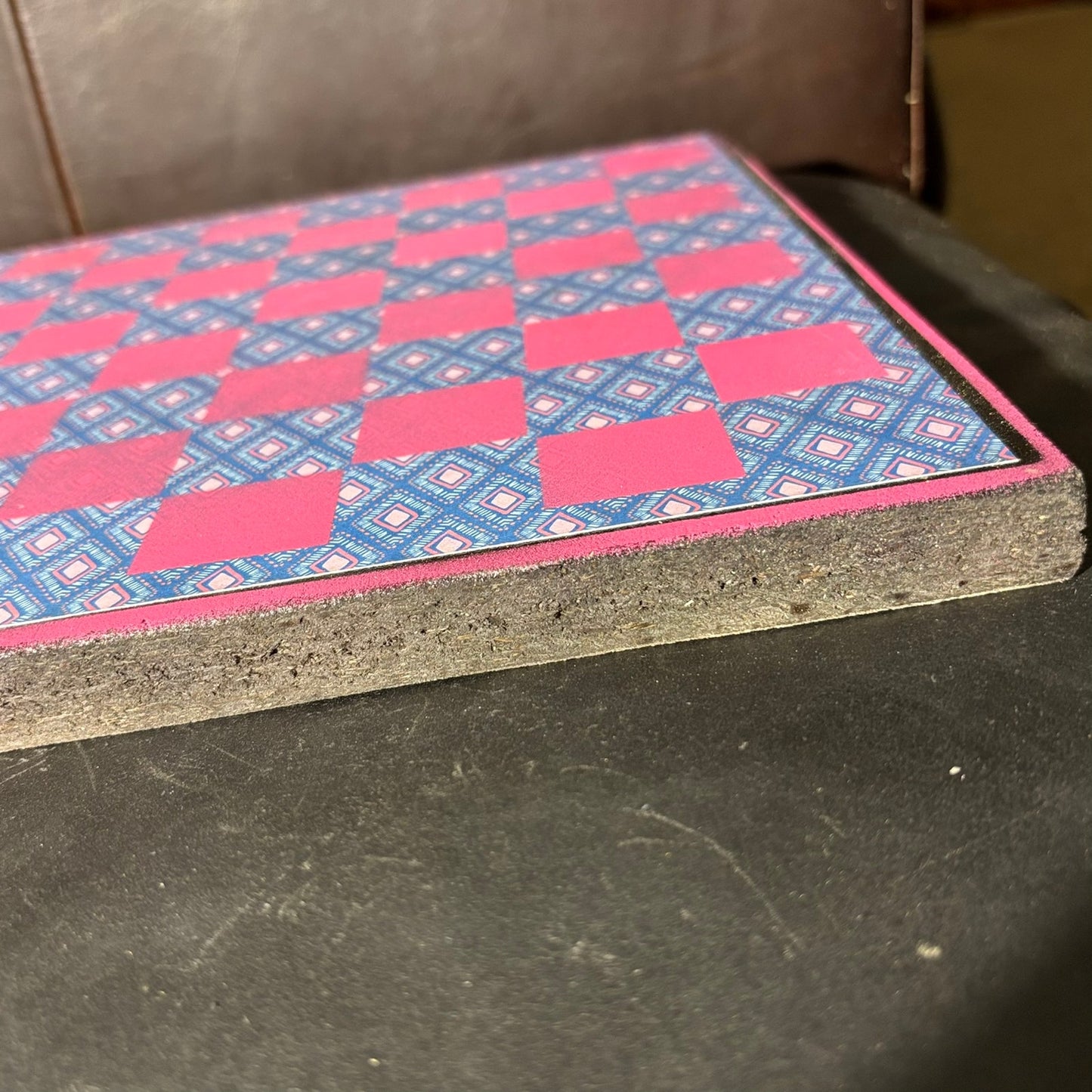 Pink & Blue Pattern - Scrapbook Chess Board
