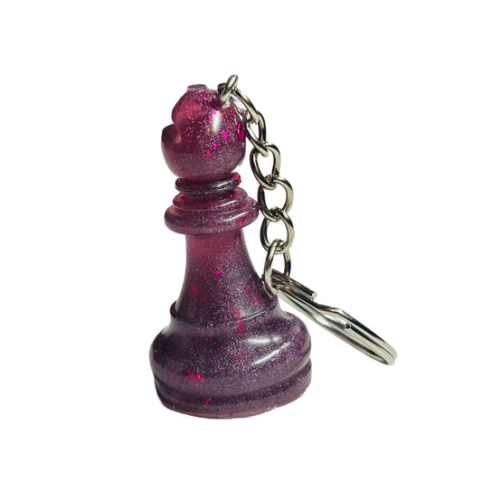 Purple Bishop - Handmade Resin Keychain