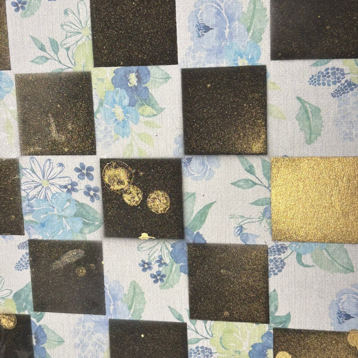 Vintage Blue - Scrapbook Chess Board