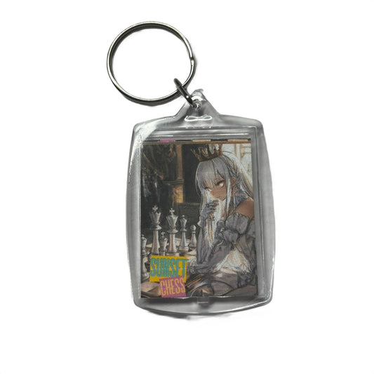 White Queen - Chess  Photo Keychain