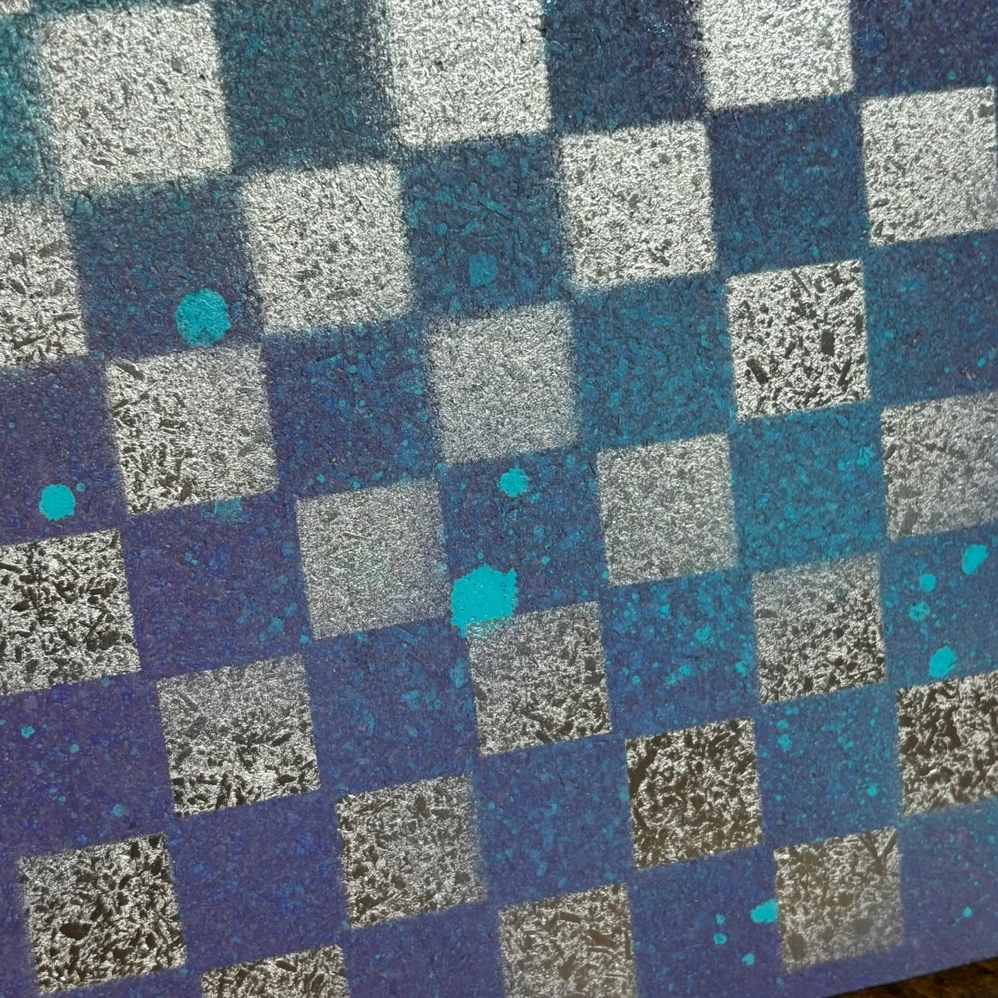 Purple Blue Chrome - Painted Double Sided Chess Board