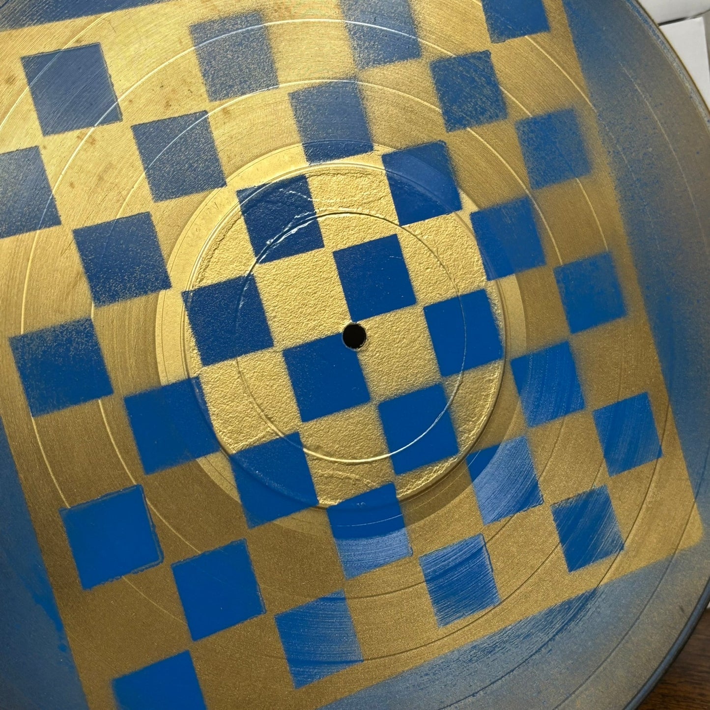 Golden Blue - Vinyl Chess Board