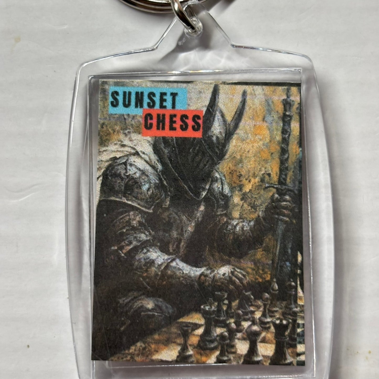 Dark Knight - Chess  Photo Keychain