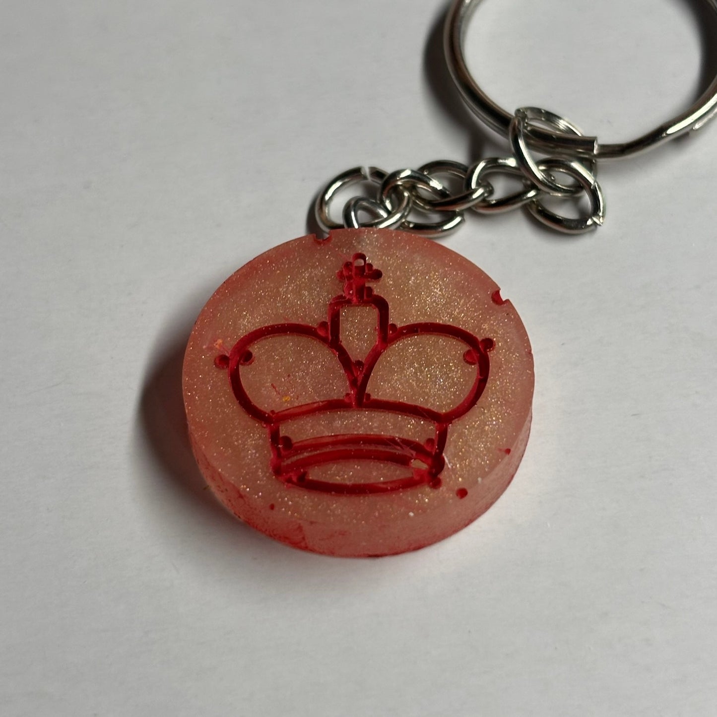 King's Red Lining - Handmade Resin Keychain - Flat Edition