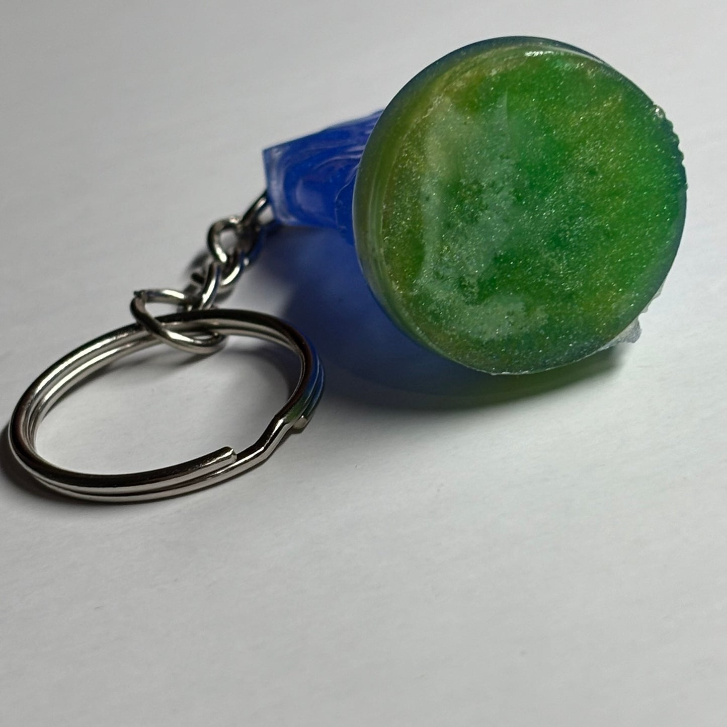 Blue Green Knight  - Handmade Resin Keychain