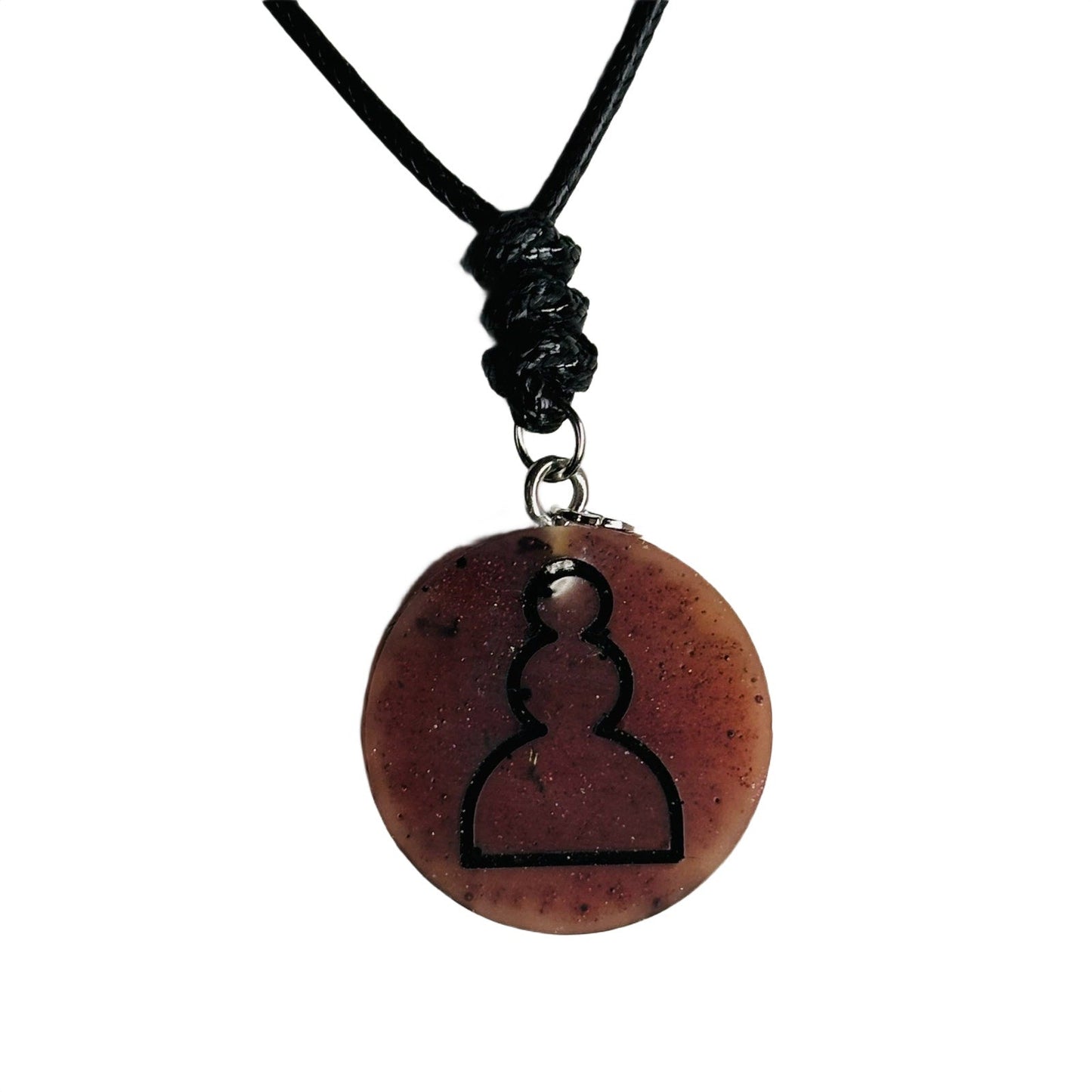 🎁 Brown Pawn - Handmade Resin Chess Necklace (100% off)
