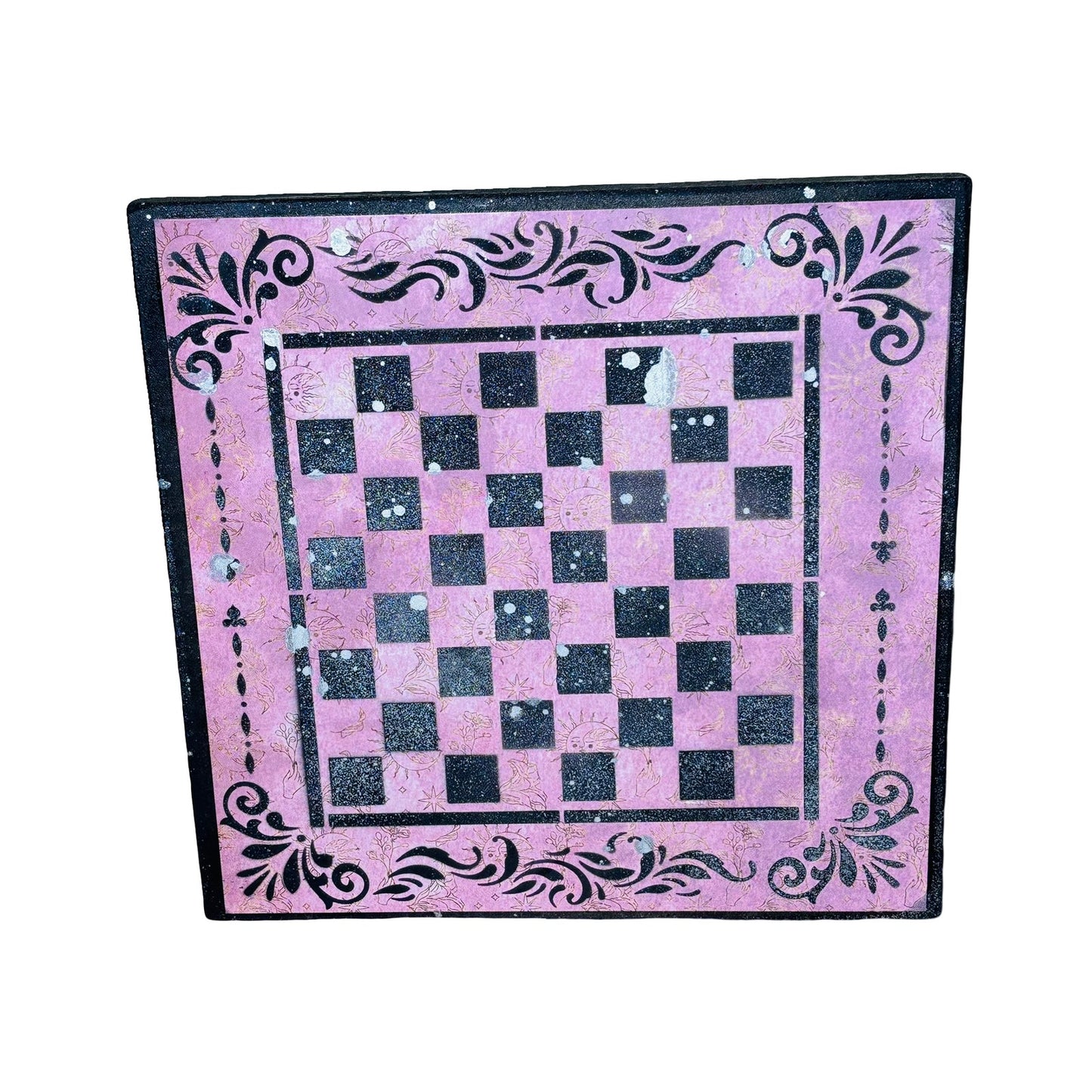 Pink Sublime Symbols - Scrapbook Chess Board