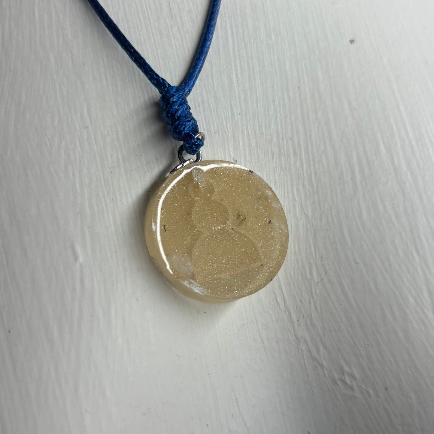 Cream Pawn - Handmade Resin Chess Necklace