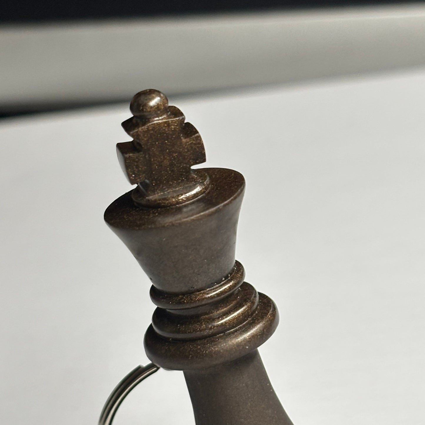 Solid Brown King - Handmade Resin Keychain