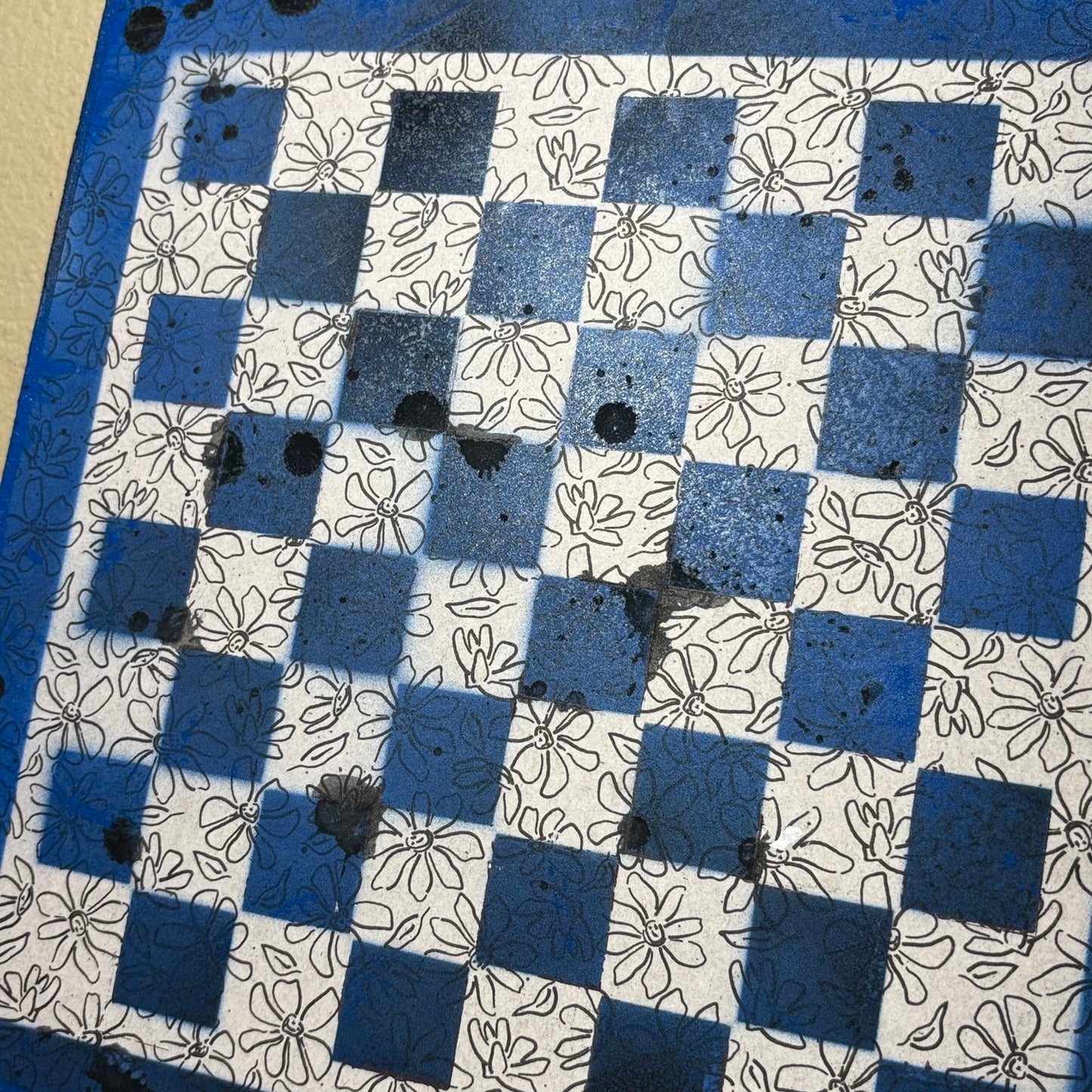 Blue & White - Scrapbook Chess Board