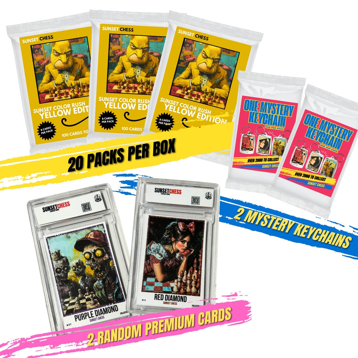 Yellow Color Rush - Jumbo Box Pack - Chess Trading Cards