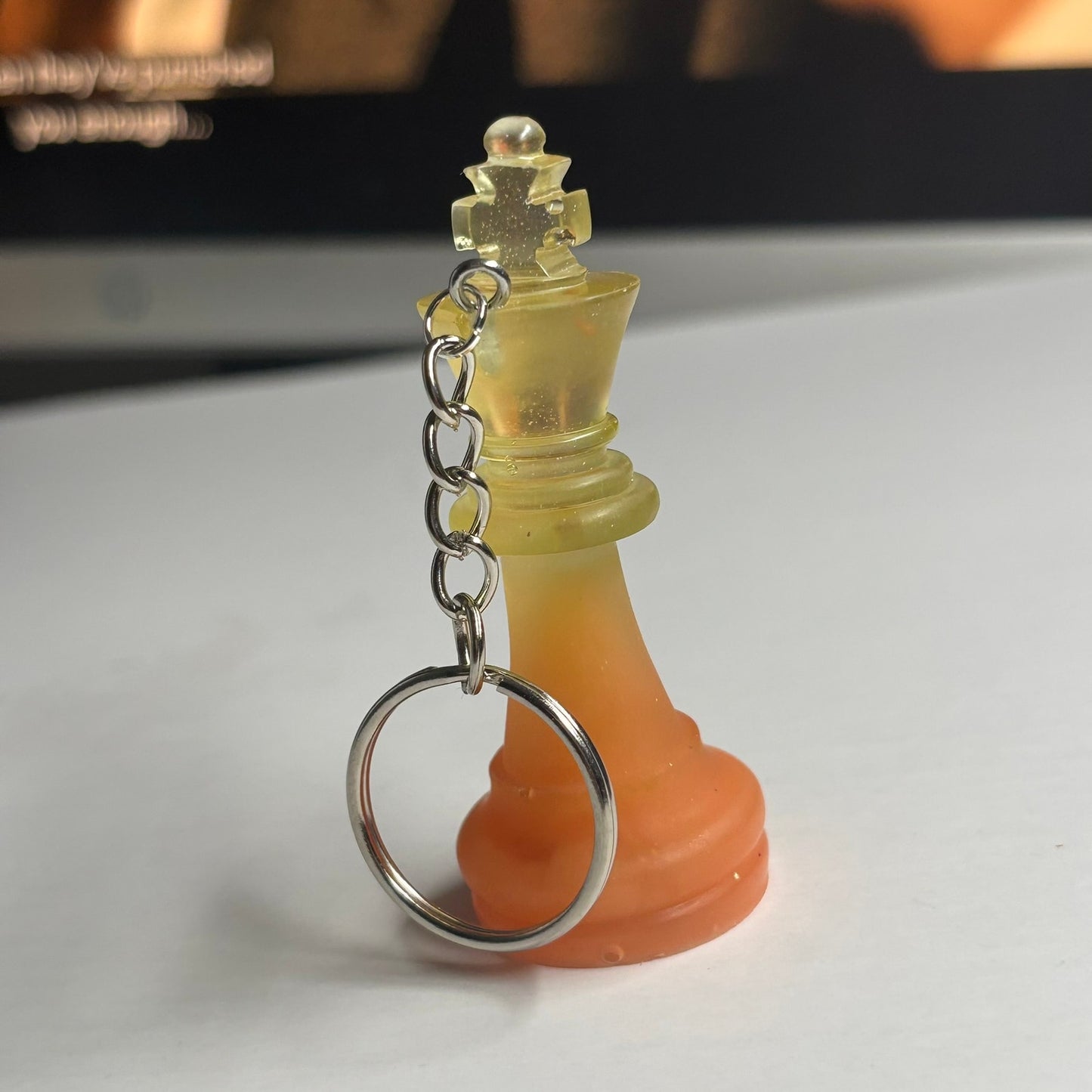 Orange/Yellow King - Handmade Resin Keychain