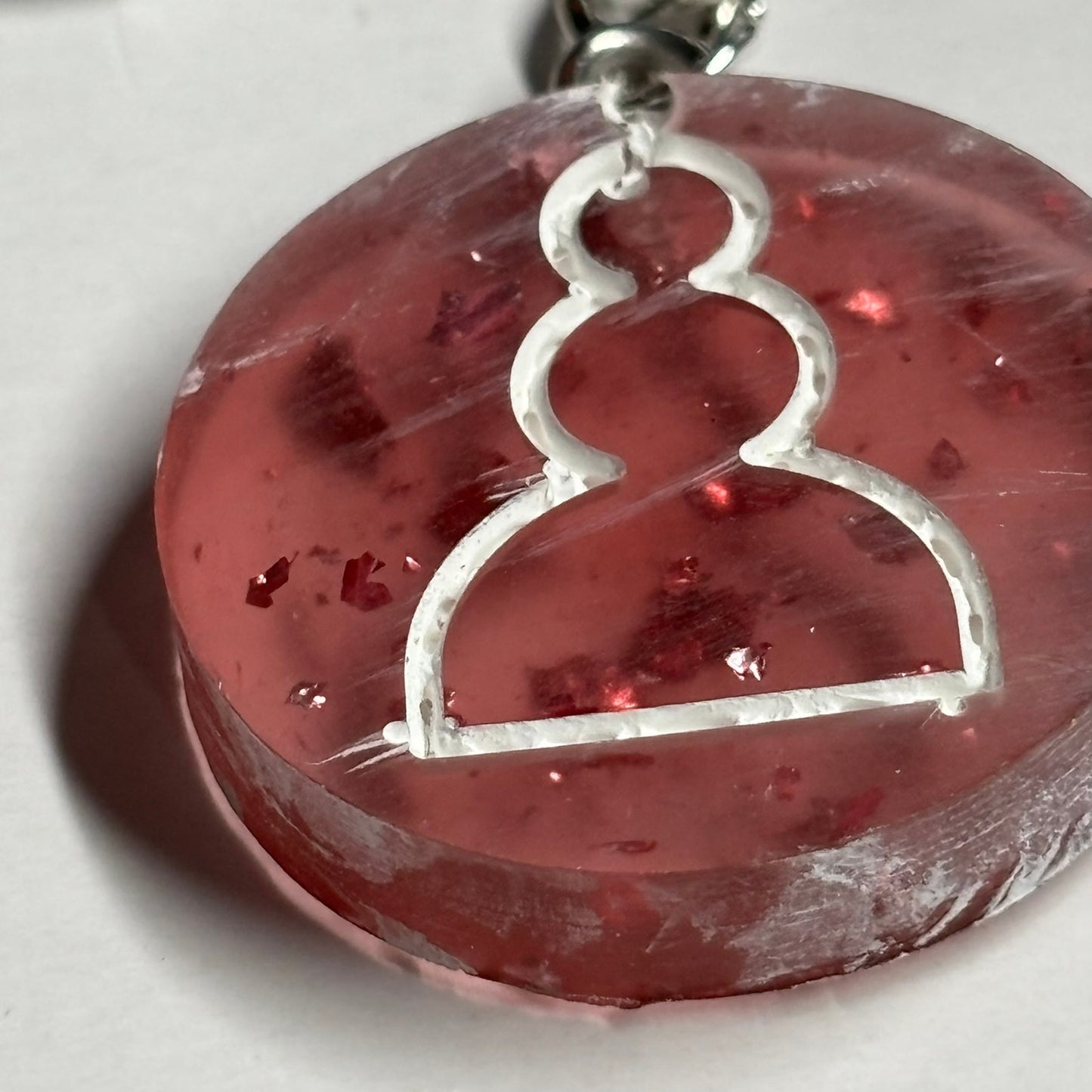 Faded Red Pawn - Handmade Resin Keychain - Flat Edition