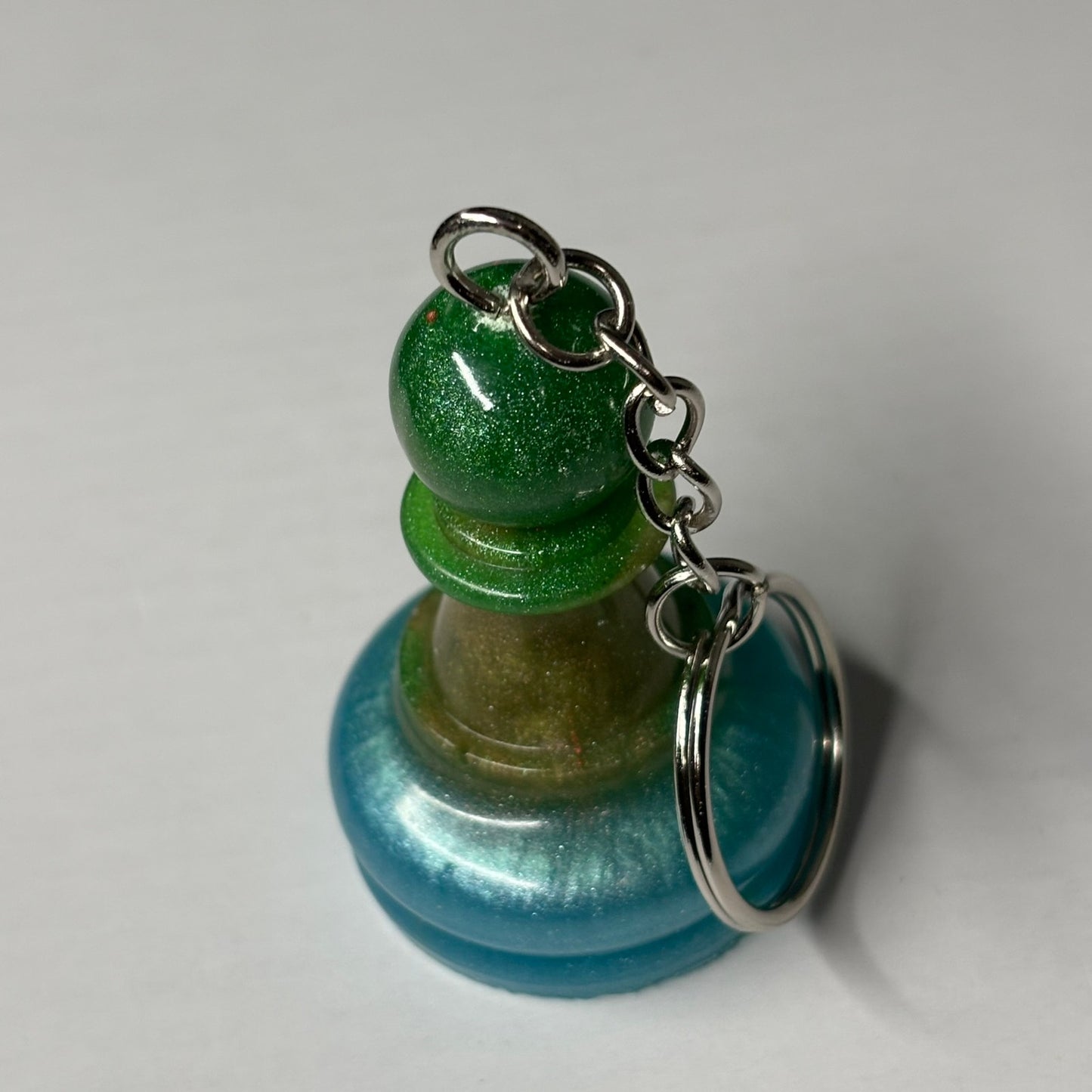 Color Swirl Pawn - Handmade Resin Keychain - Large Edition