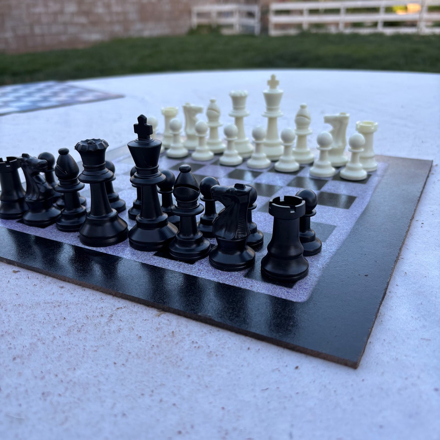 Purple Mist - Painted Chess Set