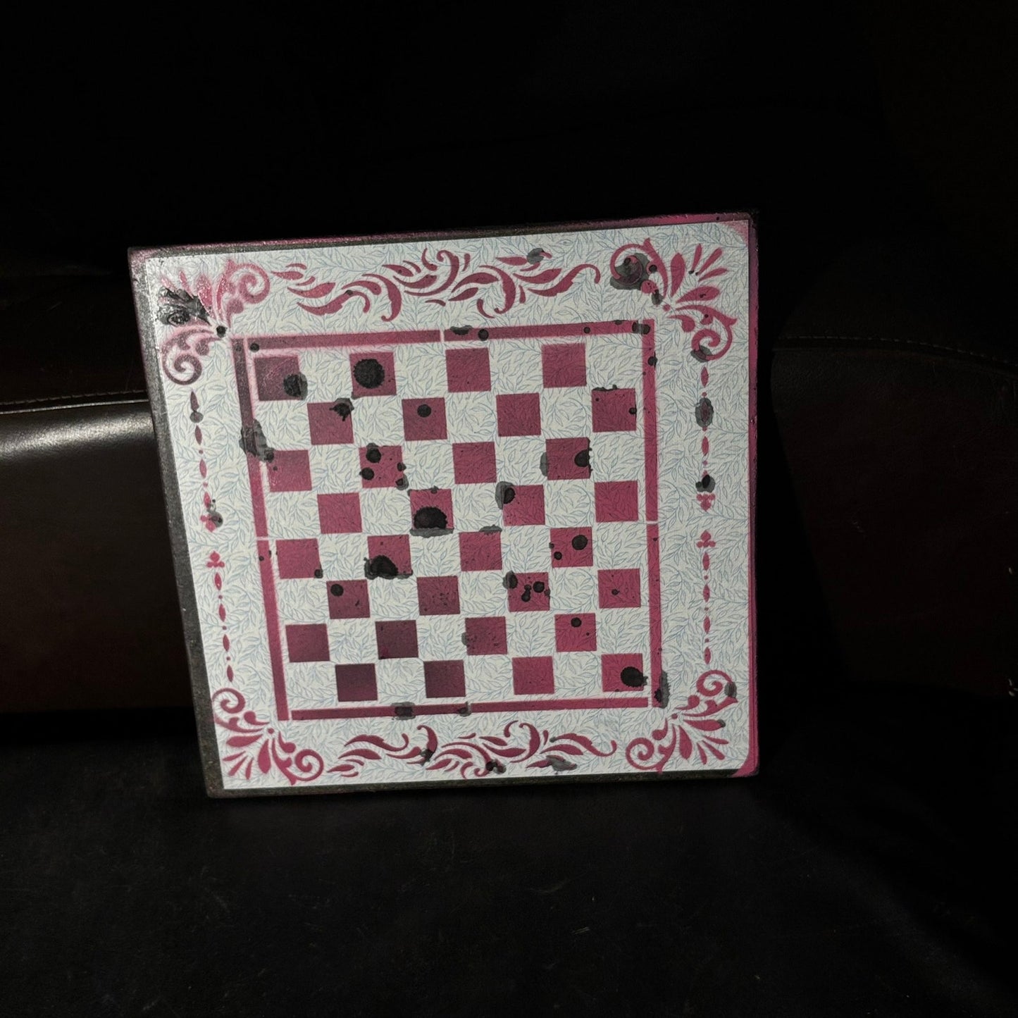 Tattered Pink - Scrapbook Chess Board