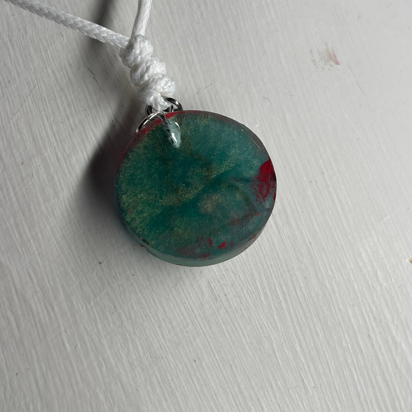 Aqua Green Pawn - Handmade Resin Chess Necklace