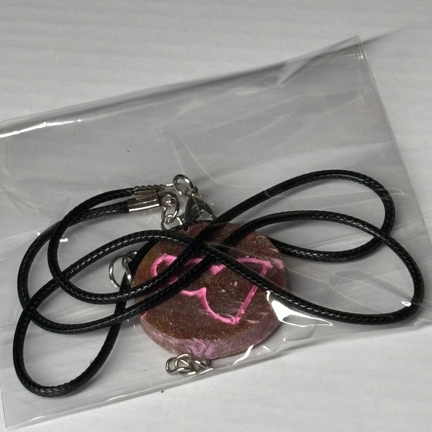 Luxury Pink Pawn - Handmade Resin Chess Necklace