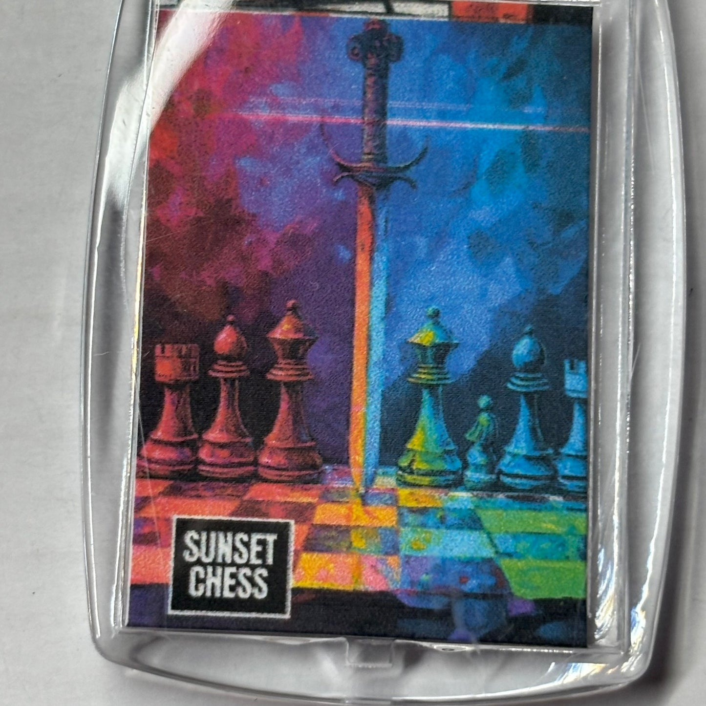 Colorful Sword - Chess  Photo Keychain