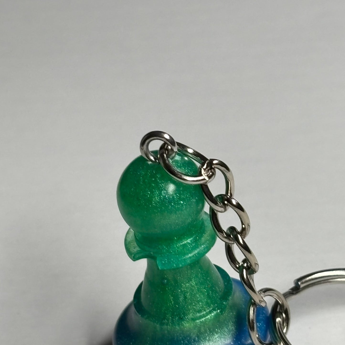 Green Galaxy Pawn - Handmade Resin Keychain